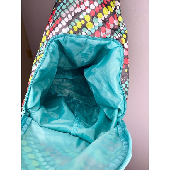 Thirty-One All Pro Tote Graffiti Dot Green Polka Dot with Shoe Compartment - Picture 7 of 15